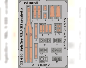 Фототравление привязные ремни Spitfire Mk.VIII seatbelts