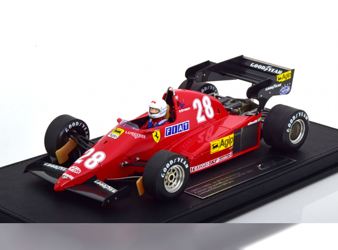 FERRARI F1 126c3 Scuderia Ferrari №28 Winner & Fastest Lap German Gp (with Pilot Figure) (1983) Rene Arnoux, Red