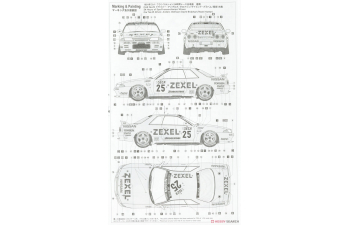 Сборная модель ZEXEL SKYLINE GT-R BNR32 Gr.A 1991 24Hours of Spa Race Winner