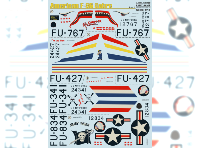 Декаль F-86E Sabre Part 2