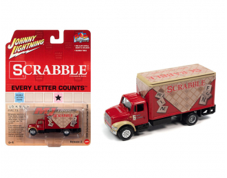 INTERNATIONAL Cargo Truck *Scrabble* (1999), Red with Scrabble Graphics
