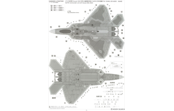 Сборная модель LOCKHEED MARTIN F-22a Raptor Airplane Military 1990