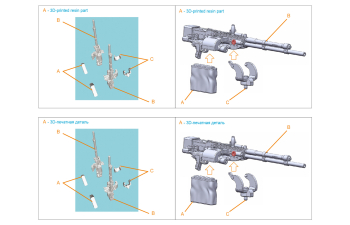 Авиационный пулемет УБТ (СССР, ВОВ), 2 шт (для всех моделей)