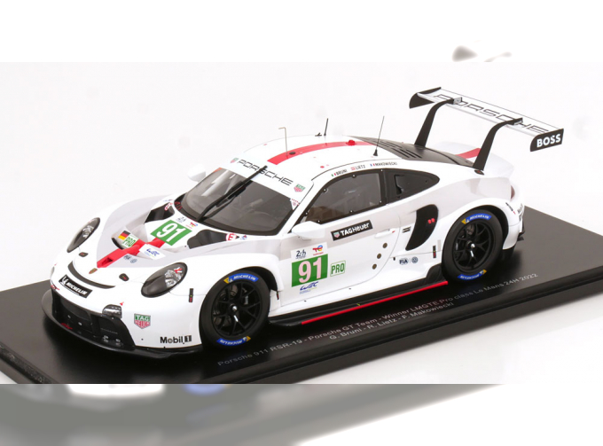 PORSCHE 911 RSR-19 No 91 Winner LMGTE Pro Class 24h Le Mans, Bruni/Lietz/Makowiecki (2022)