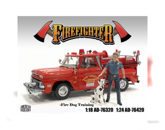 FIGURES FIREFIGHTERS - FIRE DOG TRAINING, 2 TONE BLUE
