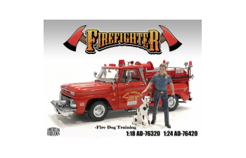FIGURES FIREFIGHTERS - FIRE DOG TRAINING, 2 TONE BLUE