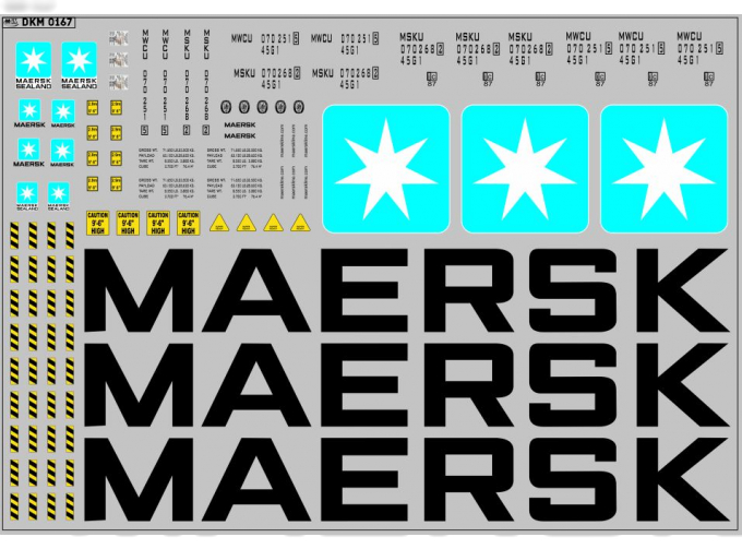 Декаль Контейнеры 40 футов Maersk Вариант 2 (200х140)