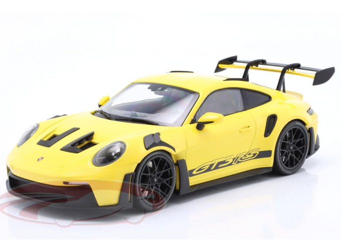 PORSCHE 911 (992) GT3 RS (2023), yellow with black rims & decor