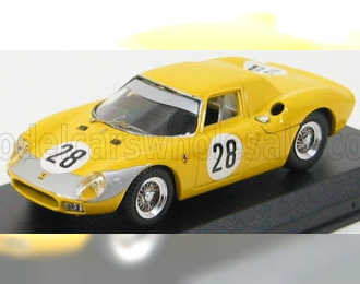 FERRARI 250 Lm N 28 1000km Parigi 1966 Gosselin - Noblet, Yellow