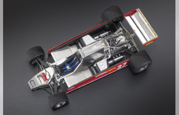 FERRARI F1 126ck №27 Winner Spain Gp (1981) Gilles Villeneuve - Apribile - With Openings - Dettaglio Motore - Engine Detail, Red Silver