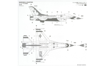 Сборная модель Истребитель F-16C (Блок 52) «Тандербердс» с патчем