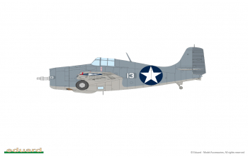 Сборная модель истребитель F4F-3 и F4F-4 Wildcat, MIDWAY комбо (2 в 1)