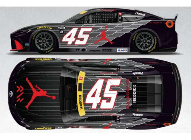 Toyota Camry XSE #45 Tyler Reddick *Jordan Brand AJ40*, black/red/white 2025
