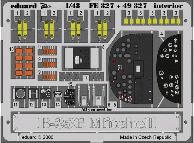 Цветное фототравление для B-25G interior