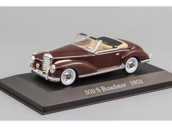 MERCEDES-BENZ 300 S Roadster (1952), Mercedes-Benz Offizielle Modell-Sammlung 9, темно-красный