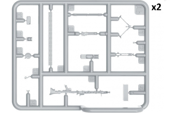 Сборная модель набор немецких пулеметов / German Machineguns Military Set
