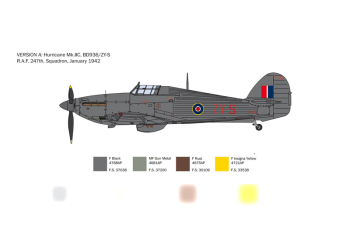 Сборная модель HAWKER Hurricane Mkiic Military Airplane 1941