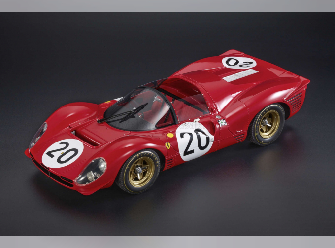 FERRARI 330p4 4.0l V12 Spider Team Spa Ferrari Sefac №20 24h Le Mans (1967) Chris Amon - Nino Vaccarella, Red