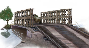 Сборная модель Bailey Type Double-Double M1 Panel Bridge