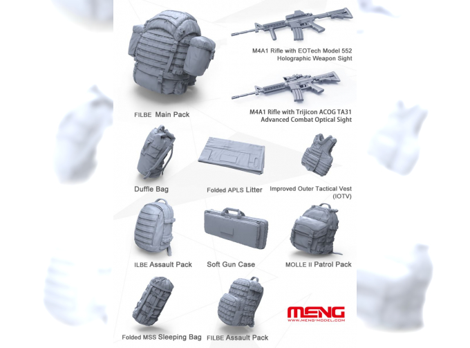 Сборная модель Modern U.S. Marines Individual Load-carrying Equipment (Resin)