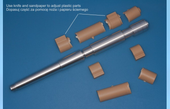 Металлический ствол для 152mm ML-20 Fits to Trumpeters Howitzer gun M1937 ML-20