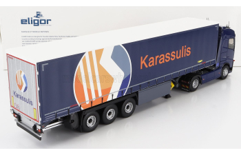 VOLVO Fh4 500 Truck Telonato Karassulis Transports (2020), Blue