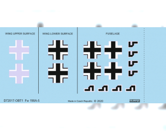 Декаль для Fw 190A-5 нац.обозначения