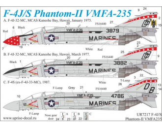 Декаль для F-4J/S Phantom-II VMFA-235, без тех. надписей