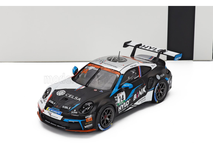 PORSCHE 911 992 Gt3 Cup №14 Winner Race 1 Porsche Cup Oschersleben (2024) Roberto De Haan, White Black