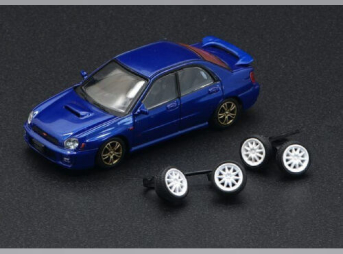 SUBARU Impreza WRX LHD (2001) with Extra Wheels, blue