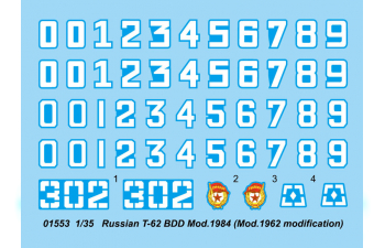 Сборная модель Танк Т-62 БДД мод.1984г. (1962 мод.)