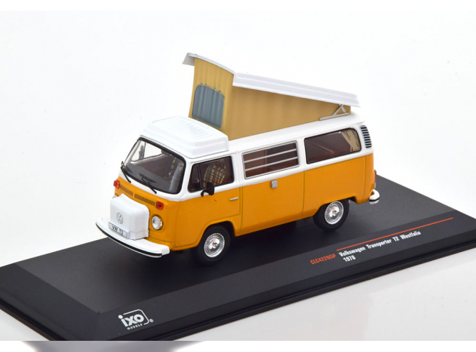 VOLKSWAGEN T2 "Westfalia" Кэмпер с подъемной крышей (1978) Dark Yellow/White