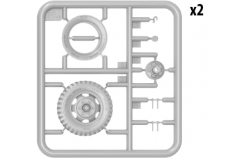 Сборная модель Trailer With K-52 Power Unit Pe-95 Military 1945