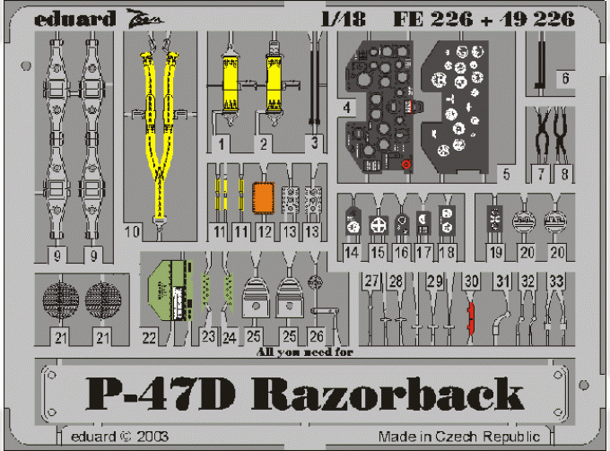 Фототравление P-47D-20