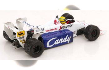 TOLEMAN F1 Tg184 Hart Turbo №19 2nd Monaco Gp Dirty Version (1984) Ayrton Senna, White Blue