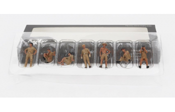 FIGURES Set 7x Man Equipe Camel Trophy, Sand