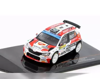 SKODA Fabia Rally2 Evo Team Agrotech Skoda №4 Winner Rally Barum (2022) Jan Kopecky - Jan Hlousek, White Red Black