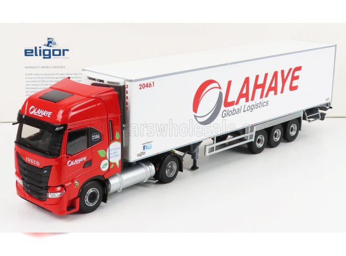 IVECO FIAT S-WAY NP TRUCK SEMI-FRIGO LAHAYE TRANSPORTS (2019), RED WHITE