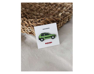 Значок Pin Fiat Panda 4x4, mint green