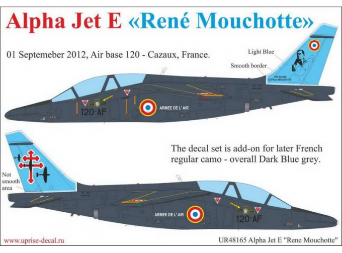 Декаль Alpha Jet E "Rene Mouchotte" with stencils