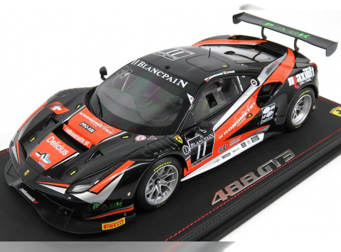 FERRARI 488 Gt3 Kessel Racing №11 Blancpaint Gt Series (2016) M.Broniszewski - G.Piccini, Black Orange