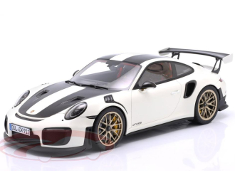 PORSCHE 911 (991 II) GT2 RS, white / black with golden rims