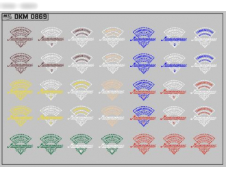 Набор декалей Эмблемы автобаз (вариант 3) цветные (100х70)