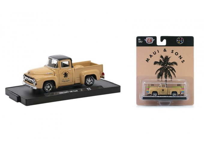 Ford F-100 Pickup 1956 Truck Beige with Black Top