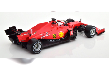 FERRARI F1 Sf1000 Team Scuderia Ferrari Mission Winnow №5 Austrian Gp (2020) S.Vettel - With Hard White Wheels, Matt Red