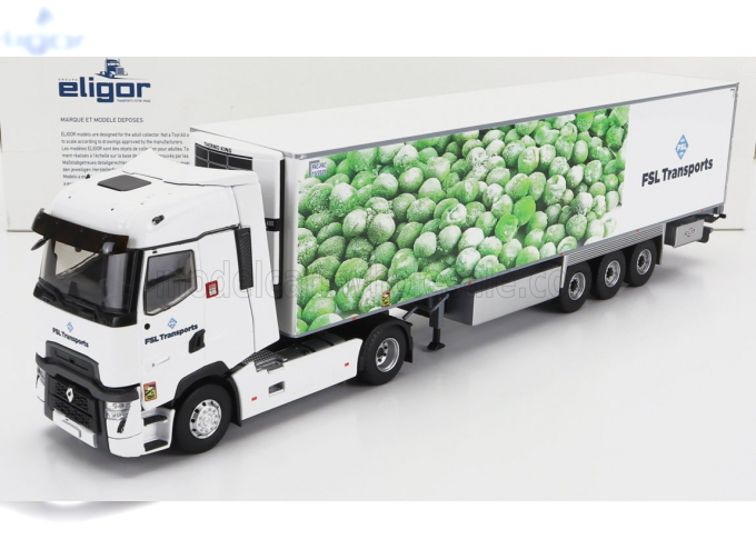 RENAULT T-line High Truck Semi-frigo Fsl Transports (2021), White Green