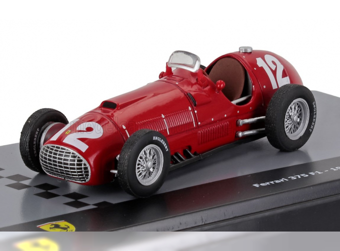 FERRARI F1 375 №12 Season (1951) Jose Froilan Gonzales - Con Vetrina - With Showcase, Red