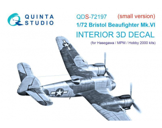 3D Декаль интерьера кабины Bristol Beaufighter Mk.VI (Hasegawa/MPM/Hobby2000) (малая версия)