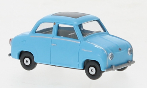 Glas Goggomobil hellblau