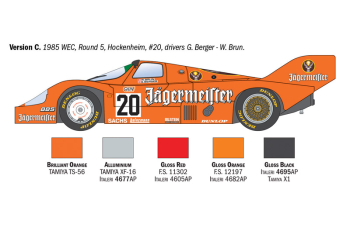Сборная модель Porsche 956 Jagermeister